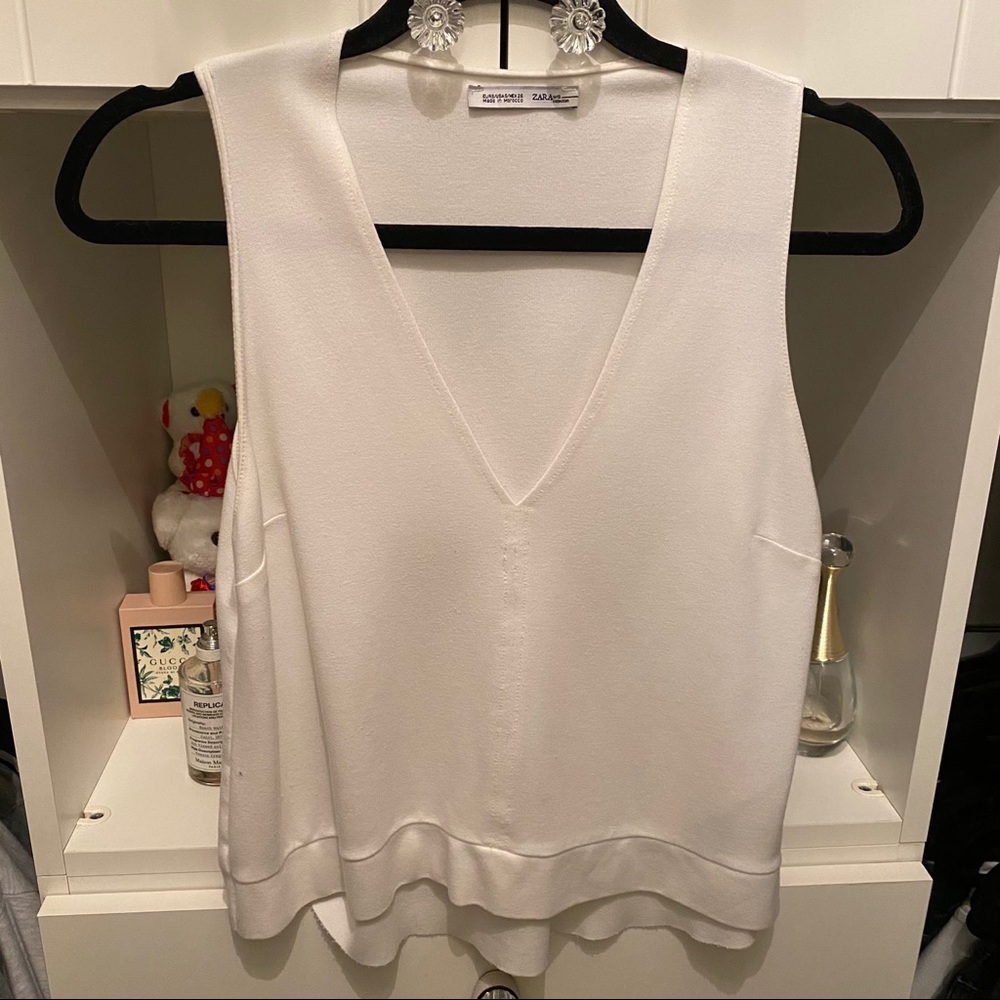 Zara White Tank Top